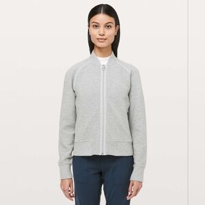 LULULEMON Repeat Bomber Heathered Core Light Grey Size 4